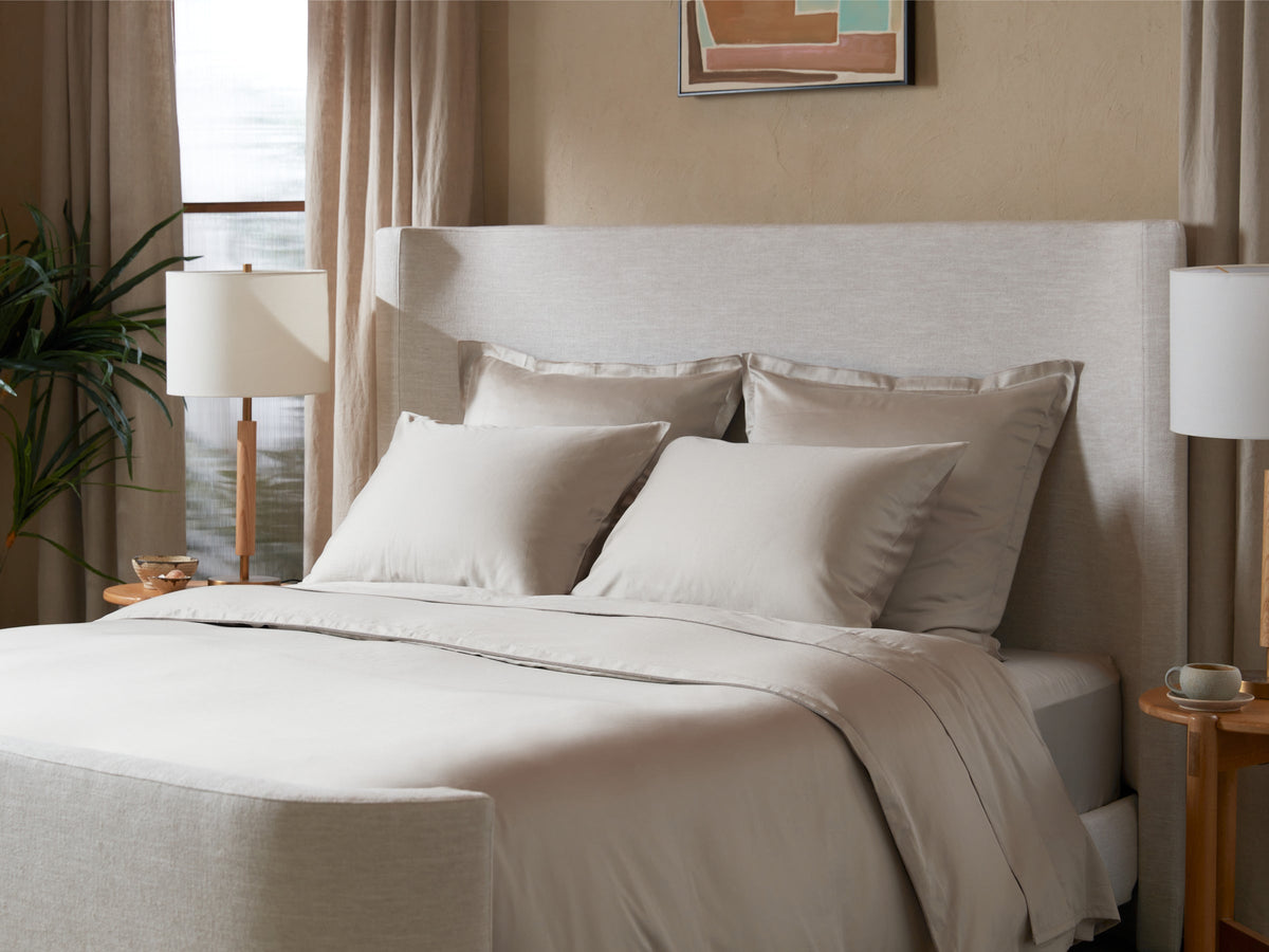 Sateen Fitted Sheet (Bone)