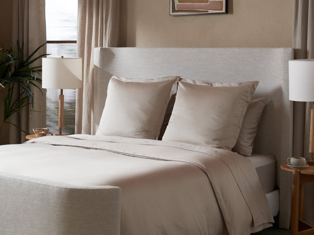 Sateen Euro Sham (Bone)