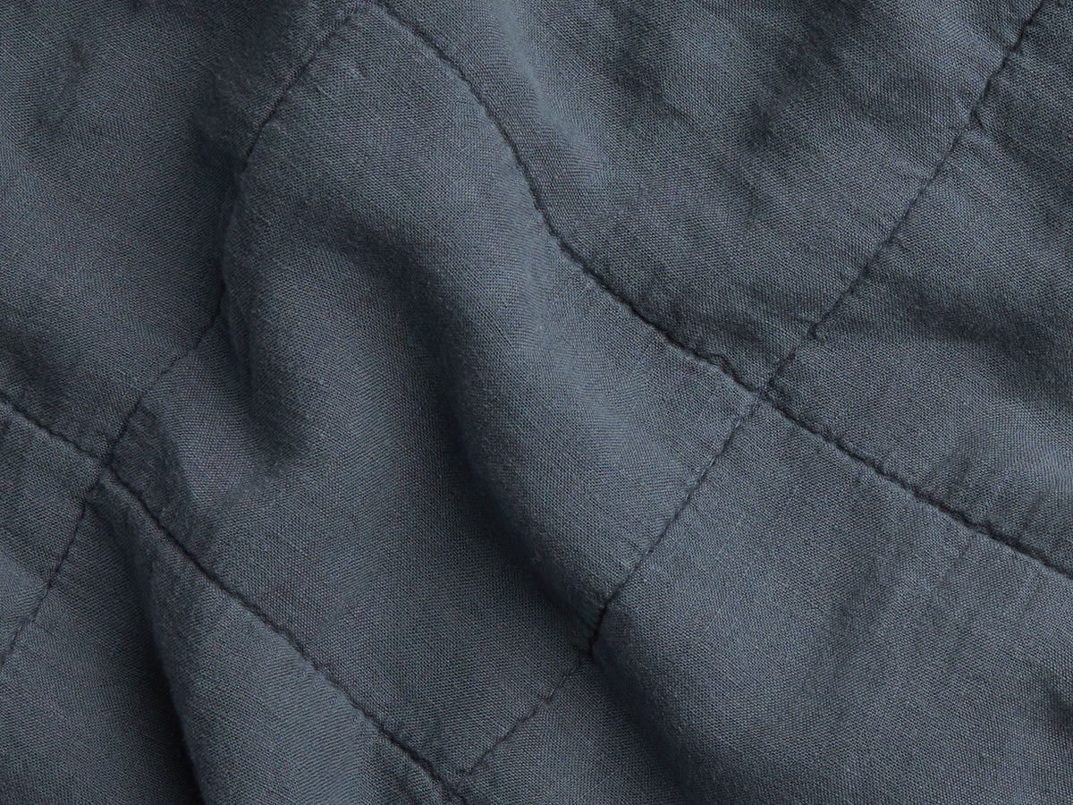 Linen Box Quilted Sham Set (Dusk)